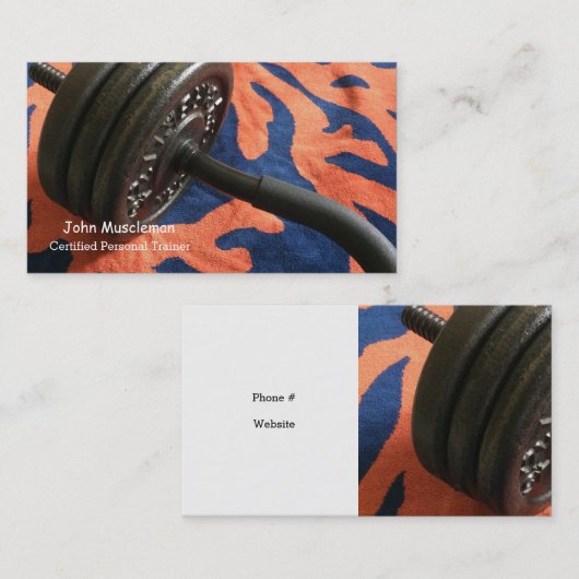 Zertifizierter Personal Trainer Visitenkarte (Vorne/Hinten)