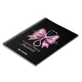 Zertifizierter Pflegeassistent CNA Coquette Bow Notizblock (Linke Seite)