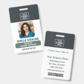 Zertifizierter Pflegehelfer Foto Logo Bar Code Ausweis (Vorder- & Rückseite)