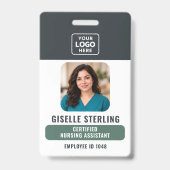 Zertifizierter Pflegehelfer Foto Logo Bar Code Ausweis (Vorderseite)