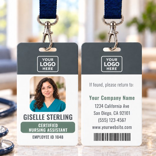 Zertifizierter Pflegehelfer Foto Logo Bar Code Ausweis