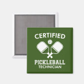 Zertifizierter Pickleball-Techniker Magnet (Vorderseite/Rückseite)