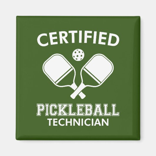 Zertifizierter Pickleball-Techniker Magnet (Vorne)