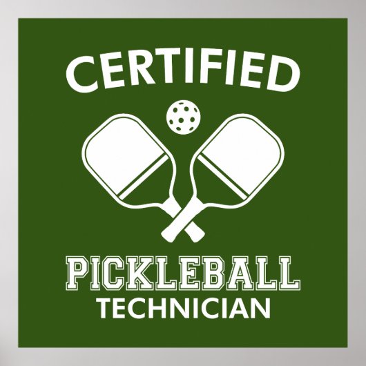 Zertifizierter Pickleball-Techniker Poster (Vorne)