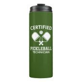Zertifizierter Pickleball-Techniker Thermosbecher (Vorderseite)
