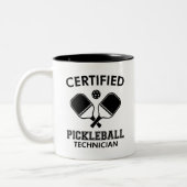 Zertifizierter Pickleball-Techniker Zweifarbige Tasse (Links)