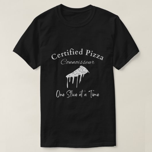 Zertifizierter Pizza Connoisseur T - Shirt (Design vorne)