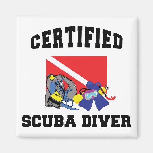 Zertifizierter SCUBA Diver Magnet (Vorne)