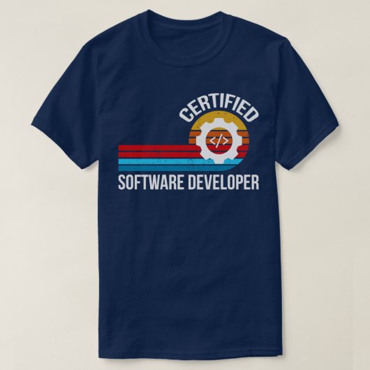 Zertifizierter Softwareentwickler T-Shirt (Design vorne)