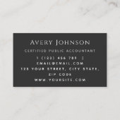 Zertifizierter Steuerberater für öffentliche Rechn Visitenkarte (Rückseite)