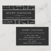 Zertifizierter Steuerberater für öffentliche Rechn Visitenkarte (Vorne/Hinten)