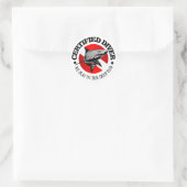 Zertifizierter Taucher (Shark) Runder Aufkleber (Tasche)