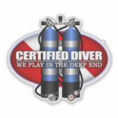 Zertifizierter Taucher (ST) Aufkleber (Vorderseite)