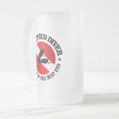 Zertifizierter Taucher (Tiefe Seite) Mattglas Bierglas (Vorderseite Links)