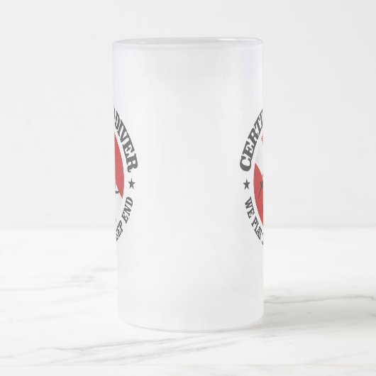 Zertifizierter Taucher (Tiefe Seite) Mattglas Bierglas (Mittel)