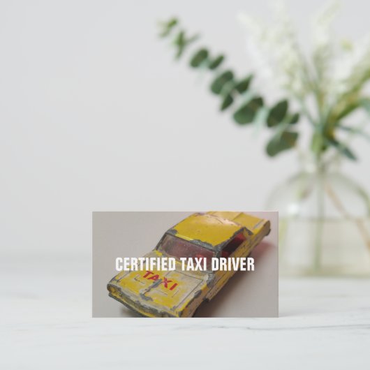 ZERTIFIZIERTER TAXI-TREIBER VISITENKARTE (Stehend Vorderseite)
