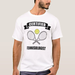 Zertifizierter Tennisologe - Lustiges Tennis-Desig T-Shirt