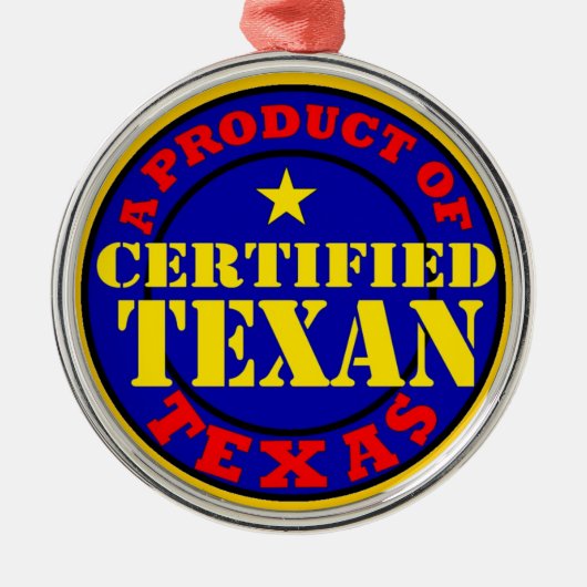 ZERTIFIZIERTER TEXAN SILBERNES ORNAMENT (Vorne)