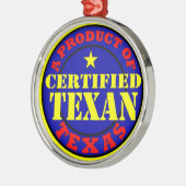ZERTIFIZIERTER TEXAN SILBERNES ORNAMENT (Links)
