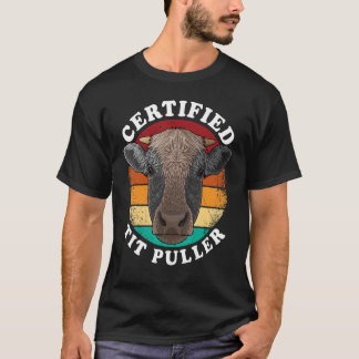 zertifizierter Tit Puller Dairy Cow Bauer Rinderzu T-Shirt