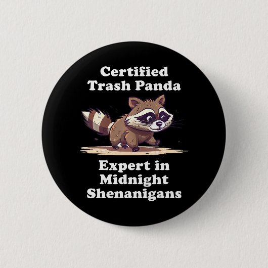 zertifizierter Trash Panda Funny Niedlich Kawaii R Button (Vorderseite)