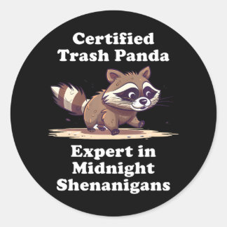 zertifizierter Trash Panda Funny Niedlich Kawaii R Runder Aufkleber