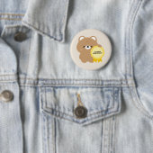 Zertifizierter Überdenker Braunbär Button (Beispiel)