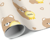 Zertifizierter Überdenker Braunbär Geschenkpapier (Rolleneckpunkt)