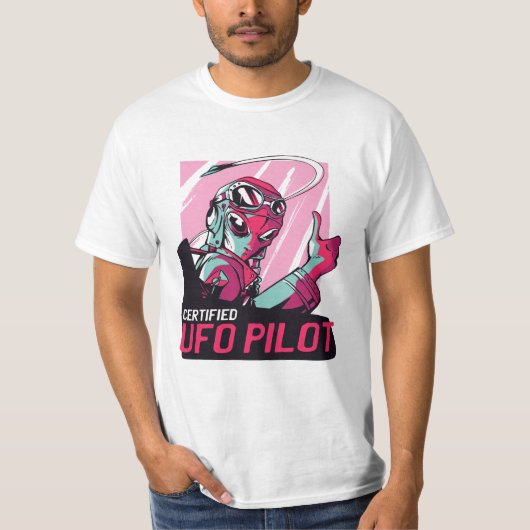 Zertifizierter UFO-Pilot T-Shirt (Vorderseite)