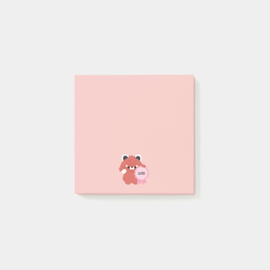 Zertifizierter Ungeschickter Roter Panda Post-it Klebezettel (Vorderseite)