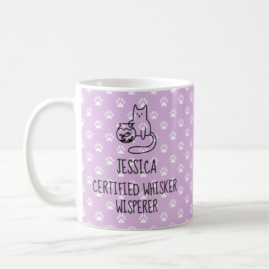zertifizierter Whisker Whisperer Personalisiert Ca Kaffeetasse (Links)