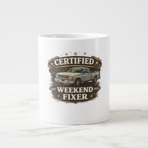 Zertifizierter Wochenend-Fixierer Vintage-Retro-LK Jumbo-Tasse