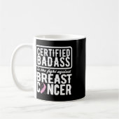 Zertifiziertes Böses gegen Brustkrebs Kaffeetasse (Links)