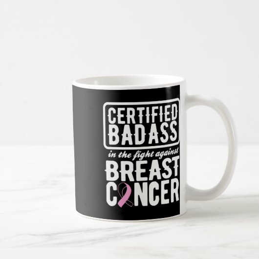 Zertifiziertes Böses gegen Brustkrebs Kaffeetasse (Rechts)