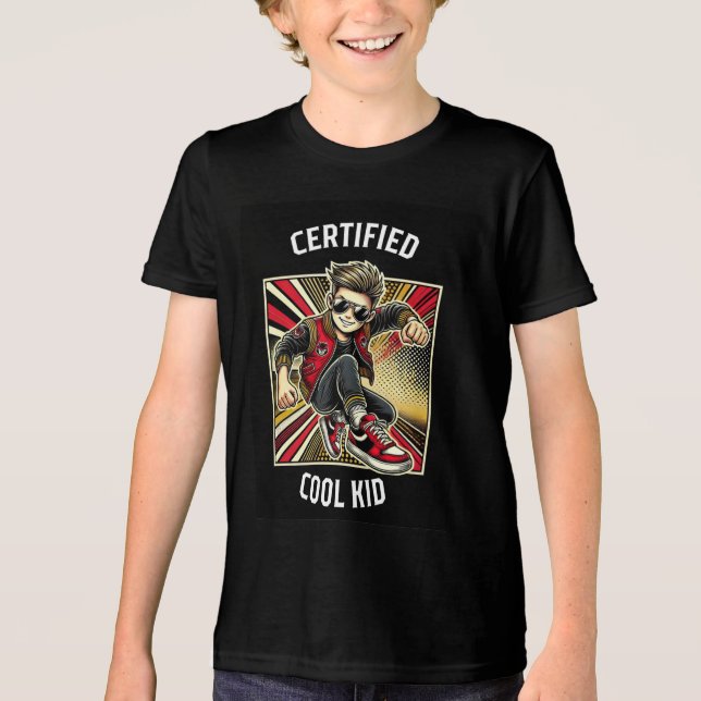 Zertifiziertes Cooles Kid Tri-Blend Shirt (Vorderseite)