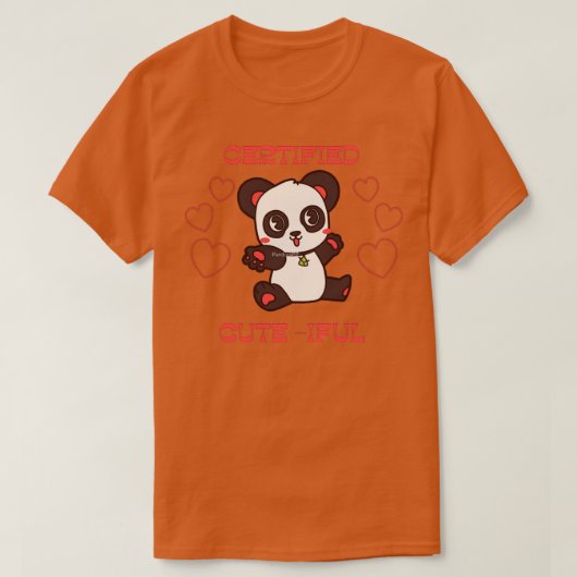 Zertifiziertes cuteiful panda T Shirt (Design vorne)