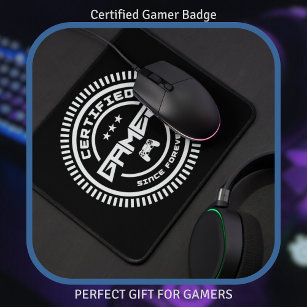 Zertifiziertes Gamer Cool Funny Perfektes Geschenk Mousepad