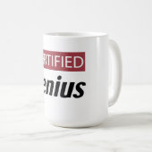 Zertifiziertes Genie Kaffeetasse (VorderseiteRechts)