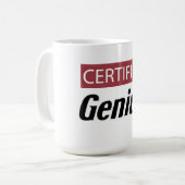 Zertifiziertes Genie Kaffeetasse (Vorderseite Links)