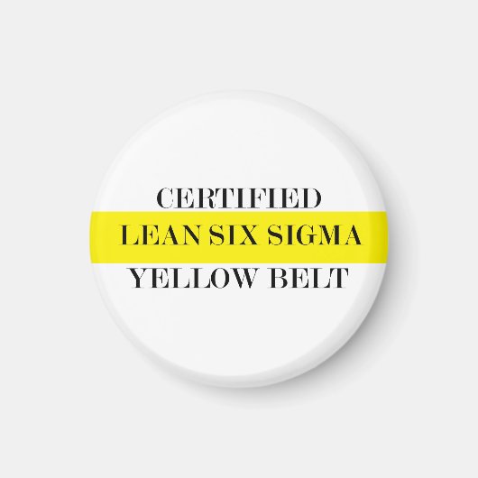 Zertifiziertes Lean Yellow Belt Magnet (Vorne)