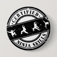 Zertifiziertes Ninja Skills Funny Abzeichen für Ga