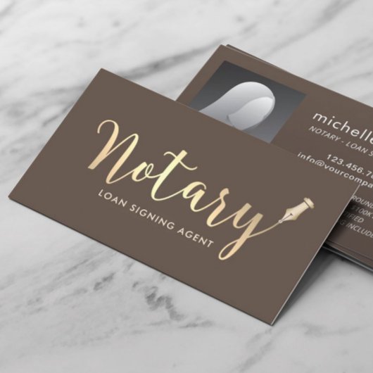 Zertifiziertes Notar Signing Agent Foto Visitenkarte
