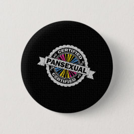 Zertifiziertes Pansexual Pride Siegel der Genehmig Button