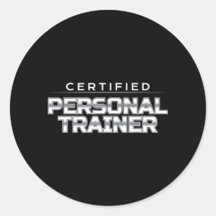 Zertifiziertes Personal Trainer Fitness Design Runder Aufkleber