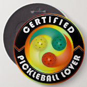 Zertifiziertes Pickleball Lover 1 Button (Vorne & Hinten)
