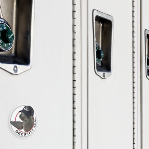 Zertifiziertes Sicherheitssiegel   Deadpan-Siegel- Magnet