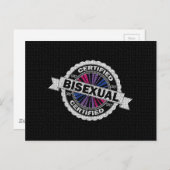 Zertifiziertes Siegel für Bisexuelle Pride Postkarte (Vorne/Hinten)