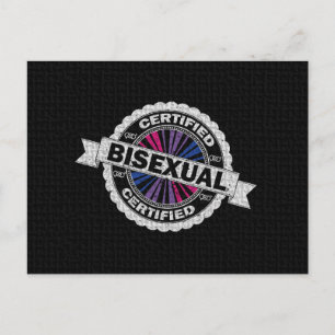 Zertifiziertes Siegel für Bisexuelle Pride Postkarte