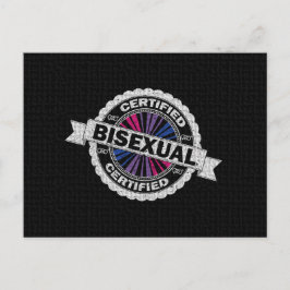 Zertifiziertes Siegel für Bisexuelle Pride Postkarte