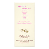 ZERTIFIZIERTES ZEICHEN DES Salons Leopard Rosa Cre Werbekarte (Hinten)